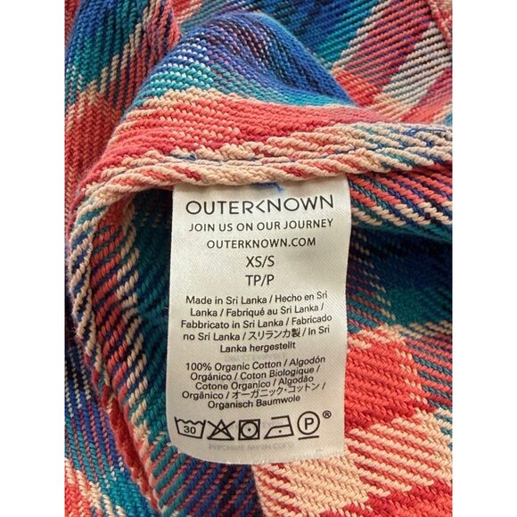 Outerknown Womens Blanket Shirt Organic Cotton Plaid Colorful Outdoor Size XS/S - Picture 9 of 12